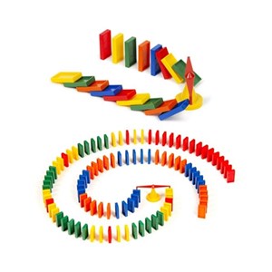 بازی فکری دومینو چیدنیها 150 قطعه با فرزندان_اسباب بازی