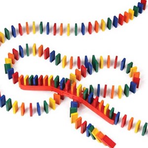 بازی فکری دومینو چیدنیها 150 قطعه با فرزندان_اسباب بازی