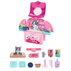 کوله پشتی ست نگهداری سگ خانگی رنگ صورتی_اسباب بازی