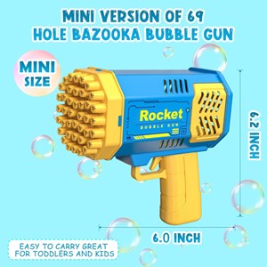 تفنگ اسباب بازی حباب ساز چراغ دار رنگ آبی مدل Mini Bubble Gun Rocket_اسباب بازی
