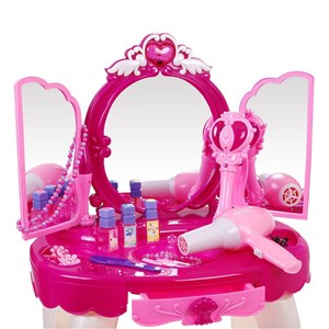 ست اسباب بازی میز آرایش صندلی دار موزیکال همراه با ریموت عصای جادویی مدل 00818_اسباب بازی