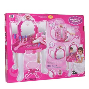 ست اسباب بازی میز آرایش صندلی دار موزیکال همراه با ریموت عصای جادویی مدل 00818_اسباب بازی