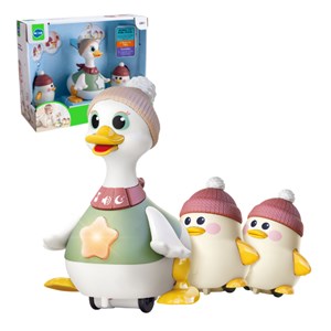 اردک و جوجه موزیکال هولی تویز سنسور دار مدل Hola Toys Musical Waddling Duck Family HE9987_اسباب بازی