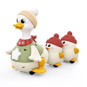 اردک و جوجه موزیکال هولی تویز سنسور دار مدل Hola Toys Musical Waddling Duck Family HE9987_اسباب بازی
