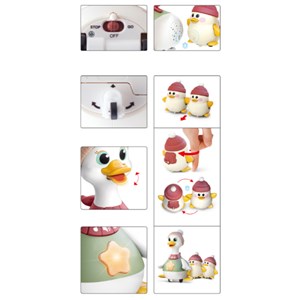 اردک و جوجه موزیکال هولی تویز سنسور دار مدل Hola Toys Musical Waddling Duck Family HE9987_اسباب بازی