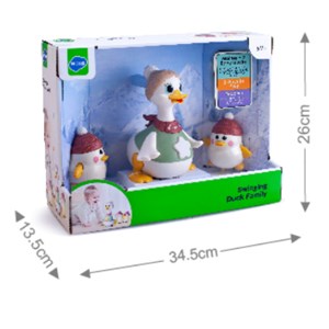 اردک و جوجه موزیکال هولی تویز سنسور دار مدل Hola Toys Musical Waddling Duck Family HE9987_اسباب بازی