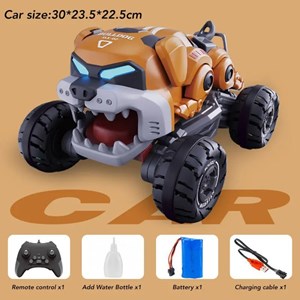 ماشین کنترلی شارژی دودزا طرح سگ بولداگ Bulldog Stunt Spray RC Car_اسباب بازی