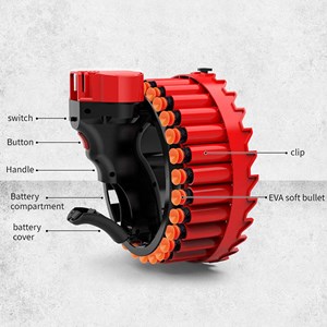 تفنگ اسباب بازی شارژی تیر ابری قابلیت شلیک رگباری GROWLER