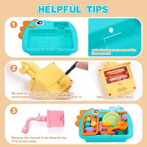 اسباب بازی سینک ظرفشویی و قلاب ماهیگیری رنگ سبز_اسباب بازی