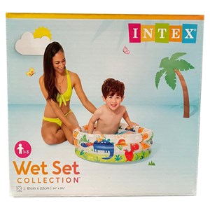 استخر بادی قطر 61 سانتیمتری کف بادی اینتکس با طرح آکواریوم_اسباب بازی