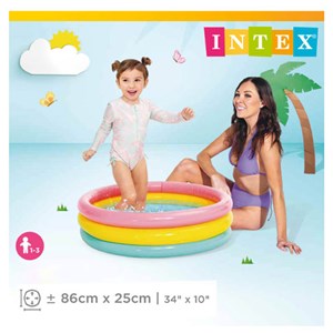 استخر بادی کودک اینتکس intex قطر 86 سانتیمتری کف بادی_اسباب بازی