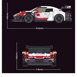 لگو تکنیک ماشین پورشه 349 قطعه مدل Mould King 27010 Porsche 911 Sports Car_اسباب بازی