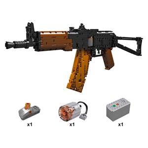 لگو کریتور تفنگ کلاشینکف 1418 قطعه با قابلیت تیر اندازی مدل MOULD KING 14020 AKS47_U Assault Rifle Gun_اسباب بازی