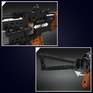 لگو کریتور تفنگ کلاشینکف 1418 قطعه با قابلیت تیر اندازی مدل MOULD KING 14020 AKS47_U Assault Rifle Gun_اسباب بازی