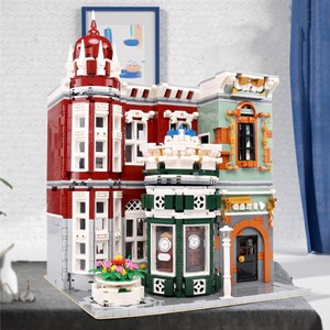 لگو کریتور فروشگاه عتیقه جات کلاسیک چراغدار 3050 قطعه مدل MOULD KING 16005 Antique Collection Store_اسباب بازی