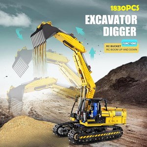 لگو تکنیک ماشین بیل مکانیکی کنترلی 1830 قطعه مدل MOULD KING 13112 Tracked Excavator Remote Controlled_اسباب بازی