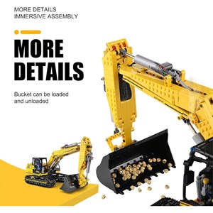 لگو تکنیک ماشین بیل مکانیکی کنترلی 1830 قطعه مدل MOULD KING 13112 Tracked Excavator Remote Controlled_اسباب بازی