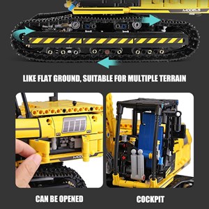 لگو تکنیک ماشین بیل مکانیکی کنترلی 1830 قطعه مدل MOULD KING 13112 Tracked Excavator Remote Controlled_اسباب بازی