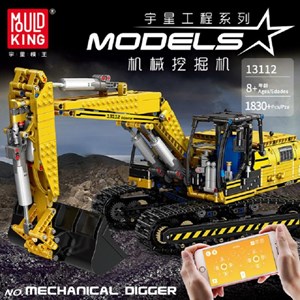 لگو تکنیک ماشین بیل مکانیکی کنترلی 1830 قطعه مدل MOULD KING 13112 Tracked Excavator Remote Controlled_اسباب بازی