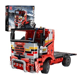 لگو تکنیک کامیون حمل و نقل کنترلی 577 قطعه مدل MOULD KING 15003 RC Transport Truck Remote Contro_اسباب بازی