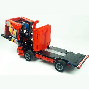 لگو تکنیک کامیون حمل و نقل کنترلی 577 قطعه مدل MOULD KING 15003 RC Transport Truck Remote Contro_اسباب بازی