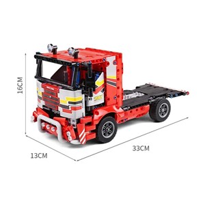 لگو تکنیک کامیون حمل و نقل کنترلی 577 قطعه مدل MOULD KING 15003 RC Transport Truck Remote Contro_اسباب بازی