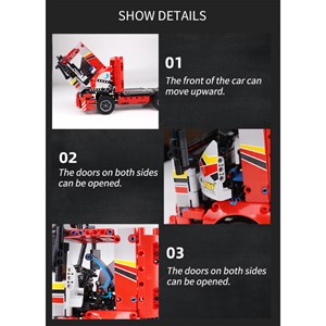 لگو تکنیک کامیون حمل و نقل کنترلی 577 قطعه مدل MOULD KING 15003 RC Transport Truck Remote Contro_اسباب بازی