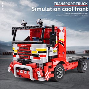لگو تکنیک کامیون حمل و نقل کنترلی 577 قطعه مدل MOULD KING 15003 RC Transport Truck Remote Contro_اسباب بازی