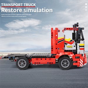 لگو تکنیک کامیون حمل و نقل کنترلی 577 قطعه مدل MOULD KING 15003 RC Transport Truck Remote Contro_اسباب بازی