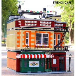 لگو کریتور کافی شاپ چراغدار 4488 قطعه مدل Mould King 16014 Friends Cafe_اسباب بازی