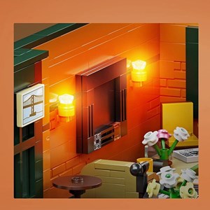 لگو کریتور کافی شاپ چراغدار 4488 قطعه مدل Mould King 16014 Friends Cafe_اسباب بازی