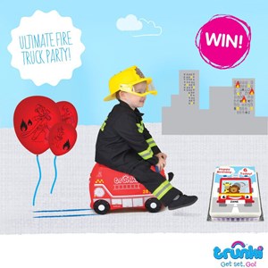 چمدان سواری کودک با ظرفیت 18 لیتر طرح ماشین آتش نشانی مدل 00254 Trunki 18L_اسباب بازی