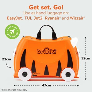 چمدان سواری کودک با ظرفیت 18 لیتر طرح ببر نارنجی مدل 0085 Trunki 18L_اسباب بازی