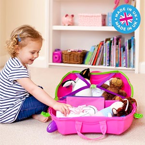 چمدان سواری کودک با ظرفیت 18 لیتر طرح صورتی مدل 0061 Trunki 18L_اسباب بازی