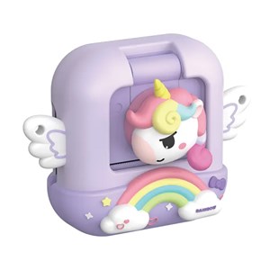 دوربین عکاسی و فیلمبرداری دیجیتال کودک با چاپ فوری حرارتی طرح یونیکورن بنفش مدل M9_اسباب بازی