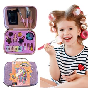 کیف لوازم آرایشی طرح یونیکورن رنگ بنفش مدل Beauty Make-up B160_اسباب بازی