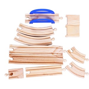 پازل شهر کوچک چوبی همراه با قطار و ریل، 40 قطعه مدل 861 Rail Overpass Wooden_اسباب بازی