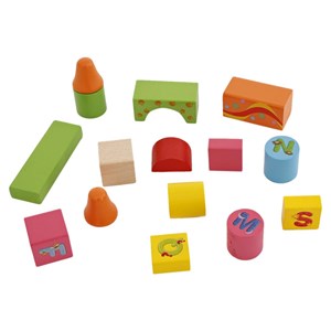بلوک چوبی خانه سازی بریکس جعبه ای 50 قطعه English Alphabet Blocks_اسباب بازی