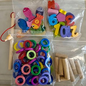 تخته آموزشی مونته سوری لگاریتمی چوبی به همراه ماهیگیری مدل 6 در 1_اسباب بازی