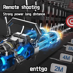 تفنگ اسباب بازی آبپاش بزرگ دو لول شارژی حرفه ای به همراه کوله پشتی مخزن دار_اسباب بازی