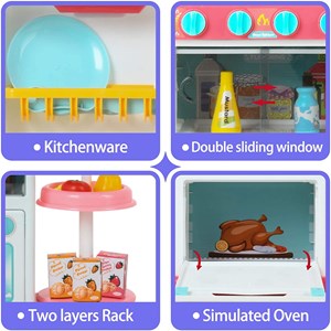 ست اسباب بازی آشپزخانه بزرگ 43 تکه با بخار و سینک مدل Mist Kitchen_اسباب بازی