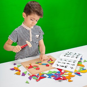 اسباب بازی بازی میخ و چکش تنگرام 49 قطعه_اسباب بازی