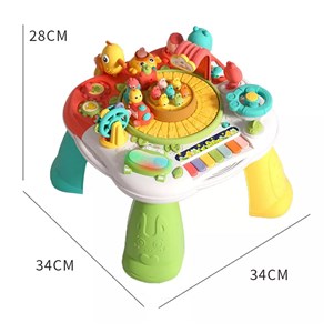 اسباب بازی میز موزیکال 7 کاره کودک با بازی ماهیگیری و صداهای حیوانات مدل Baby Activity Table Toys 618_اسباب بازی
