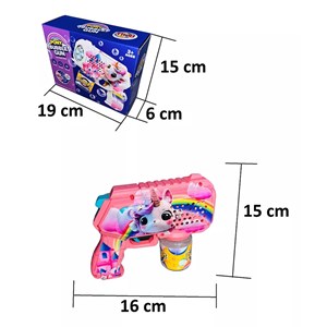 تفنگ اسباب بازی حباب ساز چراغ دار طرح یونیکورن مدل Unicorn Bubble Gun_اسباب بازی