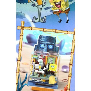 لگو باب اسفنجی و اختاپوس 350 قطعه به همراه قاب طلقی مدل AB0025_اسباب بازی