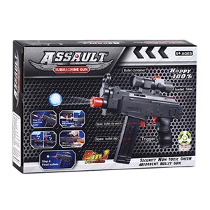 تفنگ اسباب بازی مسلسل تیر ژله ای و تیر اسفنجی مدل Assault Submachine Gun No:AK46