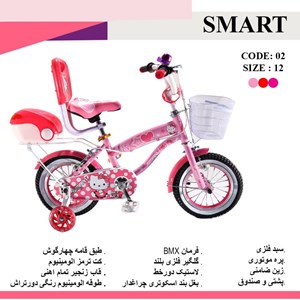 دوچرخه شهری کودک سایز 12 رنگ صورتی طرح کیتی مدل اسمارت Smart_اسباب بازی