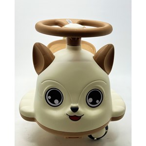 سه چرخه پلاسماکار موزیکال طرح گربه کرم (لوپ کار) مدل 1401_2_اسباب بازی