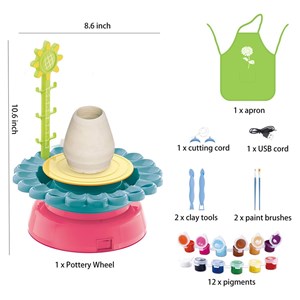 چرخ سفالگری کودک سان‌ فلاور مدل 2110A Sunflower_اسباب بازی