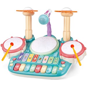 اسباب بازی درام و پیانو با میکروفن مدل Drum and Piano Toy